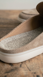 Amari Suede Mules in beige suede